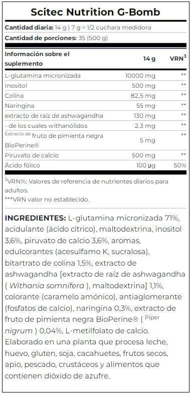 Formula di glutammina - G-Bomb - Tè Freddo al Limone 500g 4/5