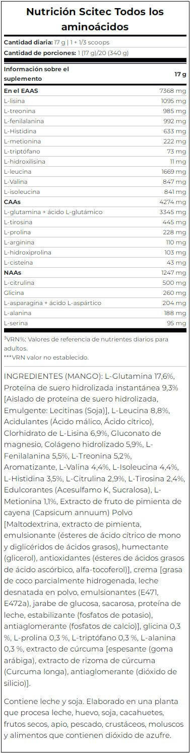 All Aminos 340 Gr Mango 4/5