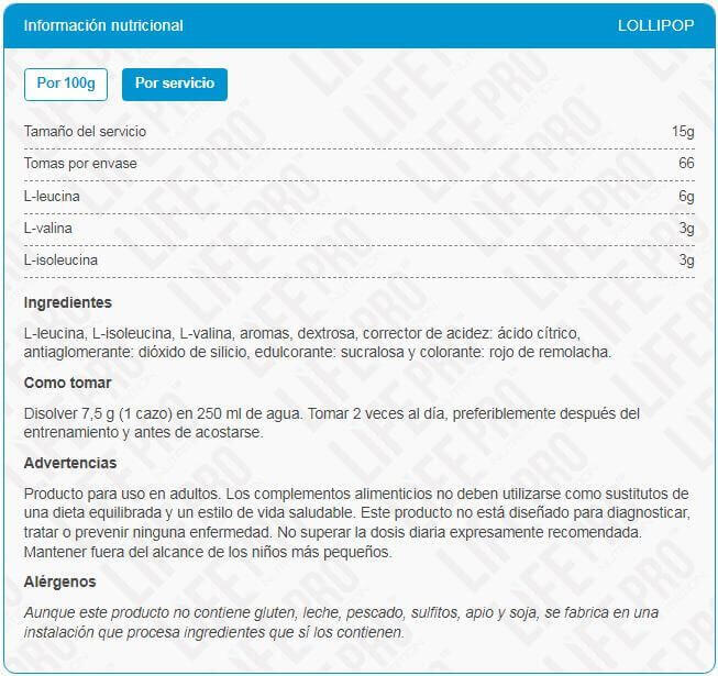 BCAA Life Pro BCAA 2:1:1 500g 4/4