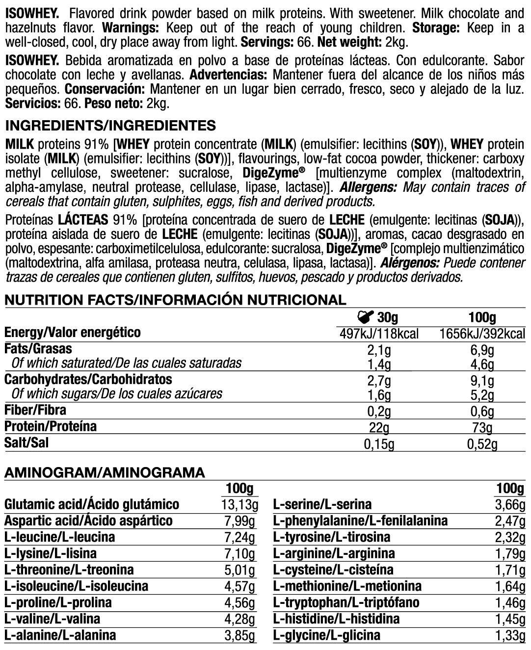 IsoWhey - 2Kg Crema de Chocolate y Avellanas Quamtrax 2/3