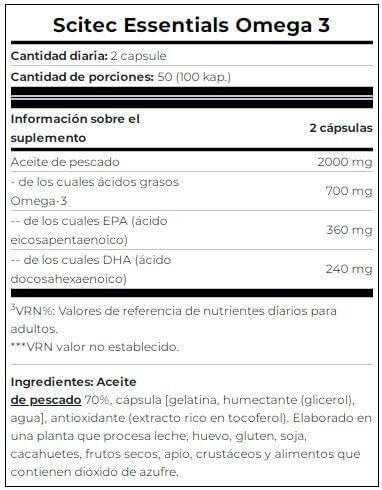 Omega 3 - 100 softgels de Scitec Nutrition 4/5
