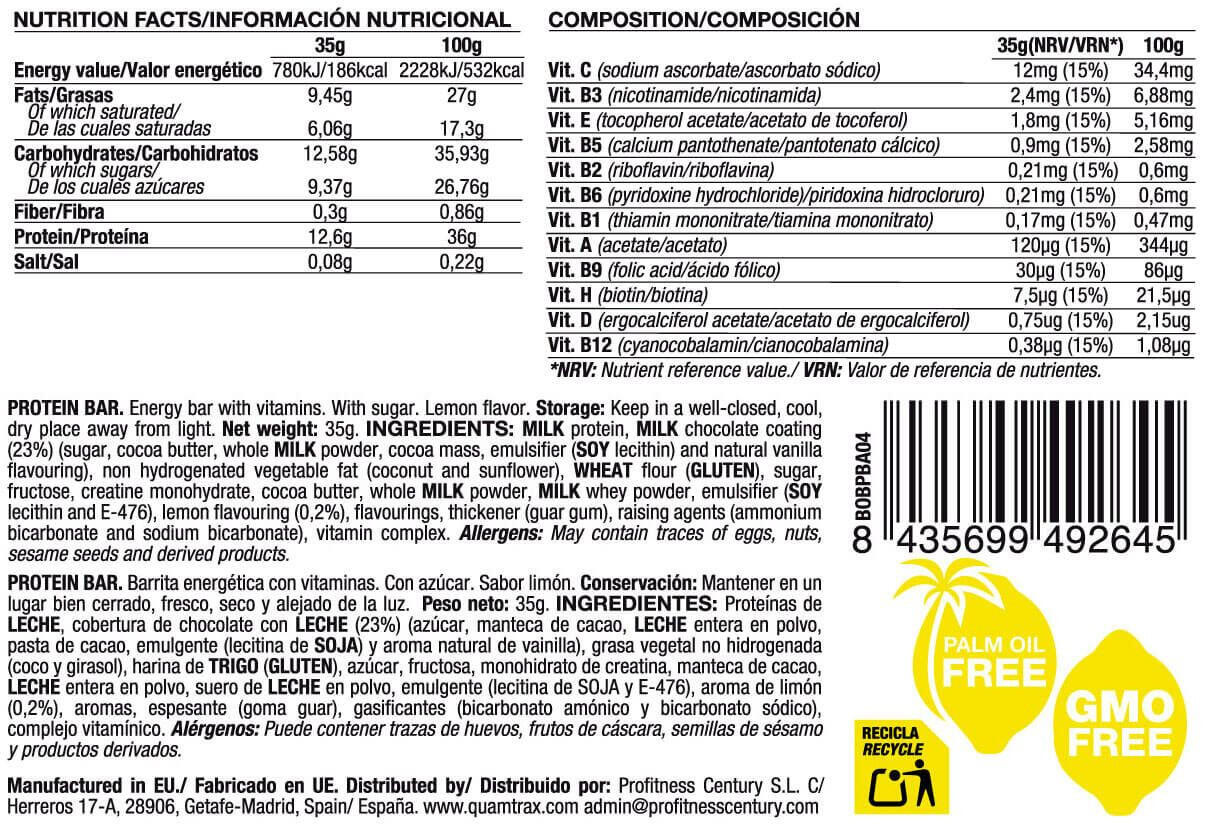Barritas De Proteínas - Lata De Barrita De Proteínas (32x35g) - Limón 2/2