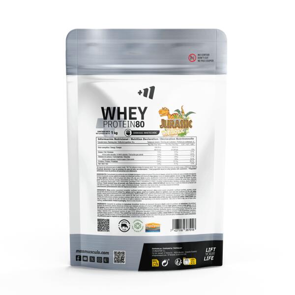 Whey Protein80 - 1 kg di cioccolato bianco giurassico MASmusculo 2/6