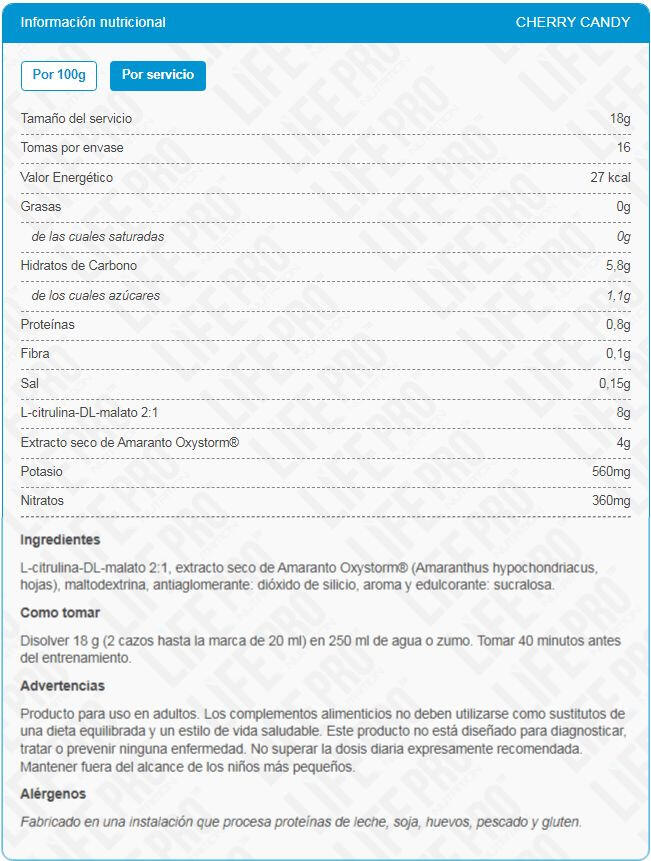 Bebida pre-entrenamiento Life Pro Cross Training Rage Pro 290g Caffeine Free 4/5