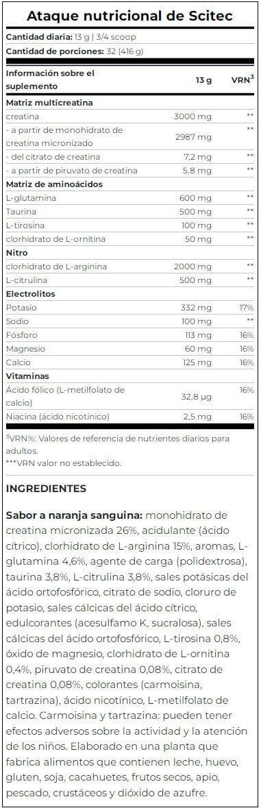 Attack - 416 g Sinaasappel Scitec Nutrition 3/4