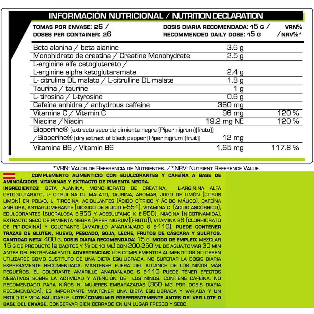 Addict PRE - 400g Mandarine de Iron Addict Labs 2/3