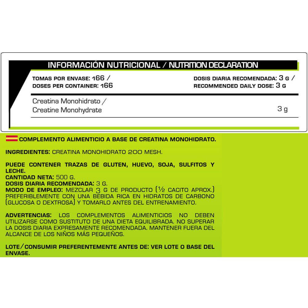 100% Creatine Monohydraat 200 Mesh - 500g Neutraal Iron Addict Labs 2/3