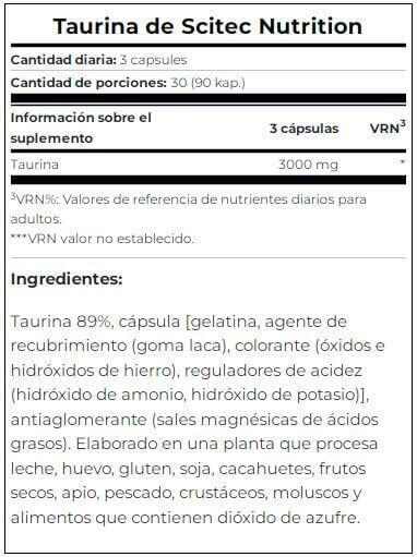 Taurine - 90 Gélules 4/5