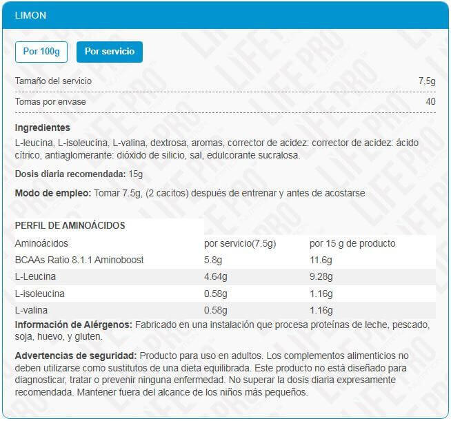 BCAA Life Pro BCAA Pro 8:1:1 300g 4/4