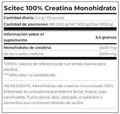 Creatine Monohydraat - 300g Scitec Nutrition 5/6