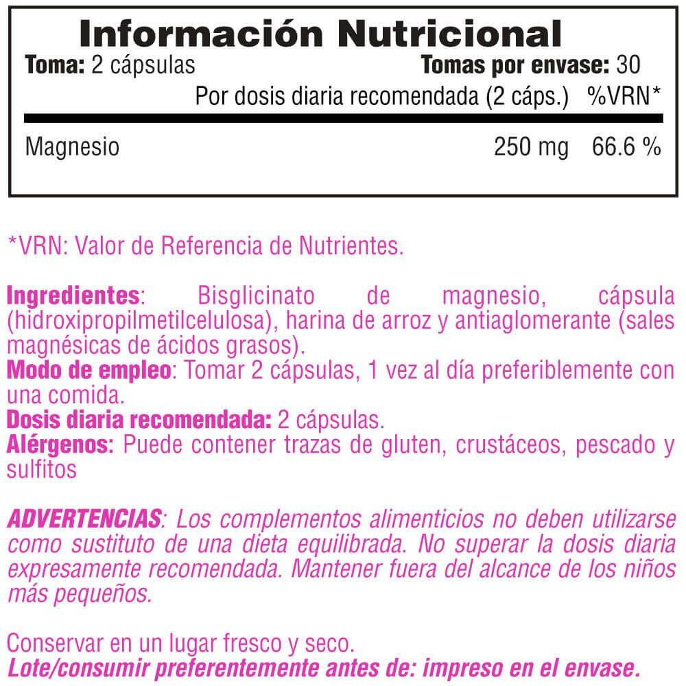 Bisglicinato di magnesio - 60 capsule vegetali Smart Supplements 4/5