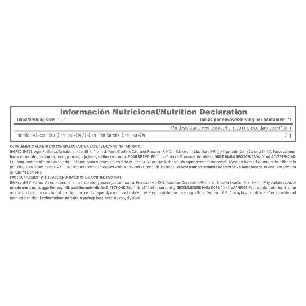 L-Carnitina Líquida Carnipure® - 20 Viales Fresa MASMUSCULO 4/5