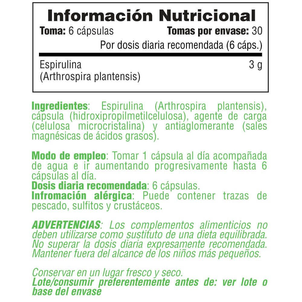 Spirulina 500mg - 180 vegetarian caps de Smart Supplements 5/6