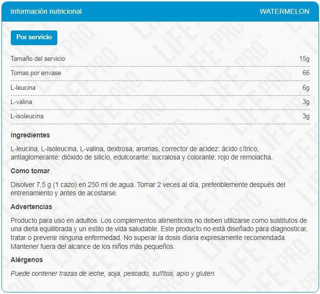 BCAA Life Pro BCAA 2:1:1 500g 4/5
