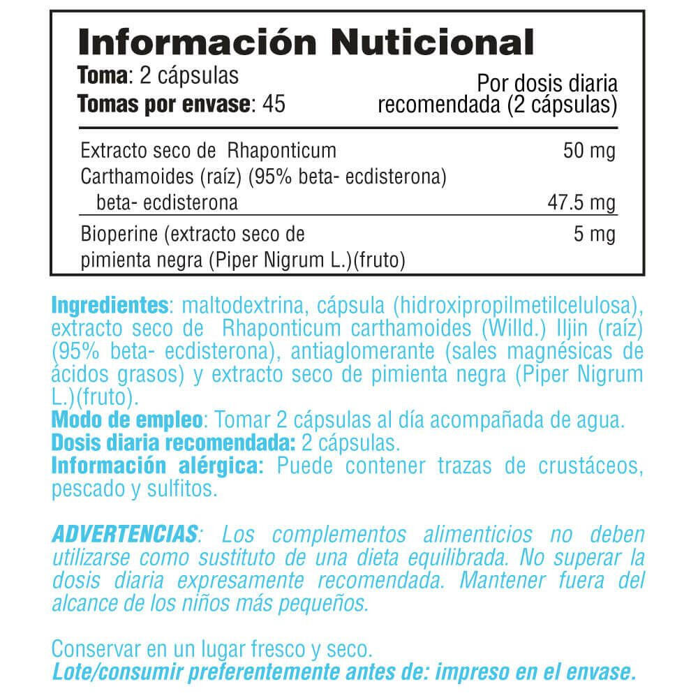 Ecdysterone (Ecdisterona) - 90 Cápsulas Vegetales Smart Supplements 4/5