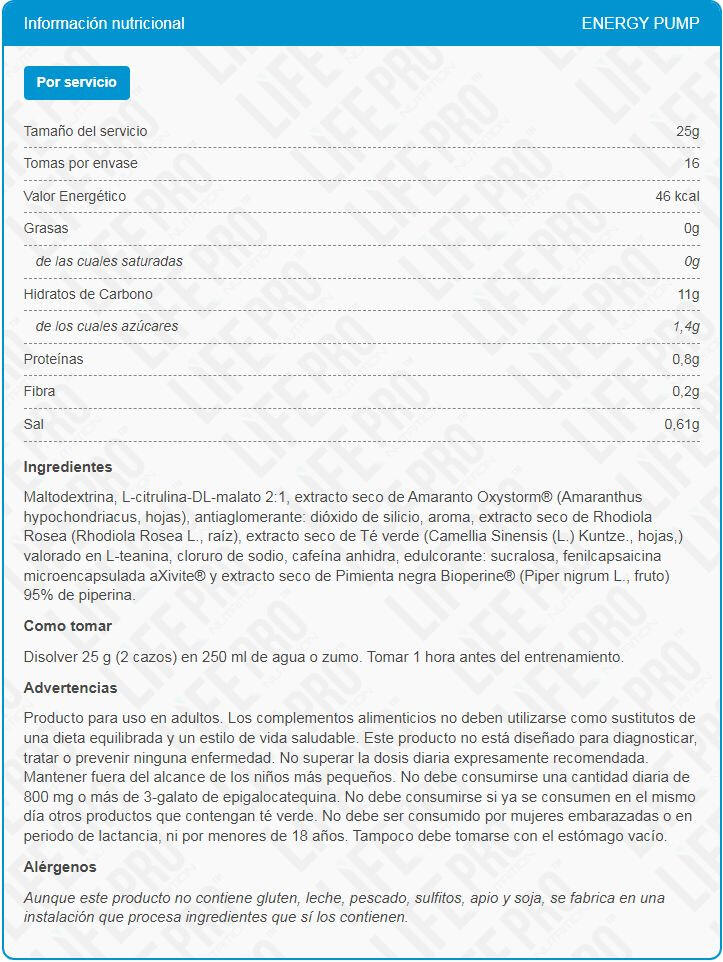 Wild Pump - 400g LifePRO Energiedrank 4/5