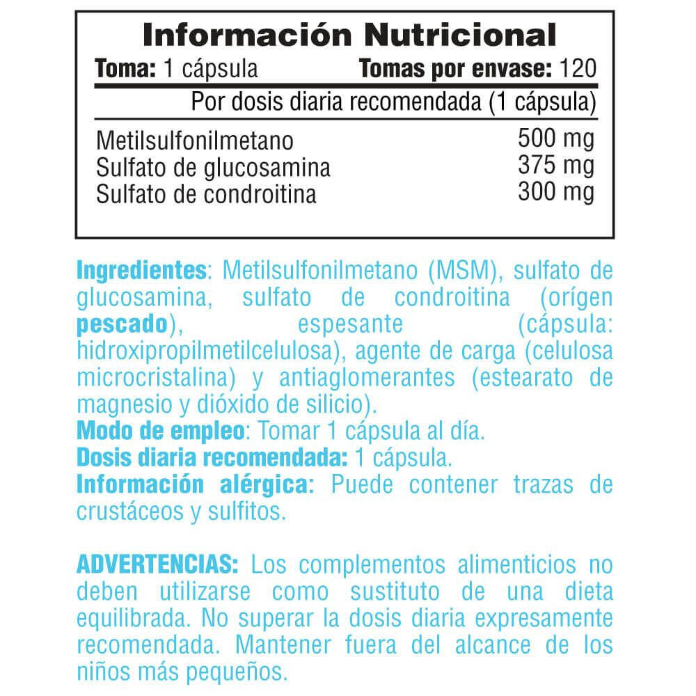 Glucosamine & Chondroitin & MSM - 120 caps de Smart Supplements 4/5