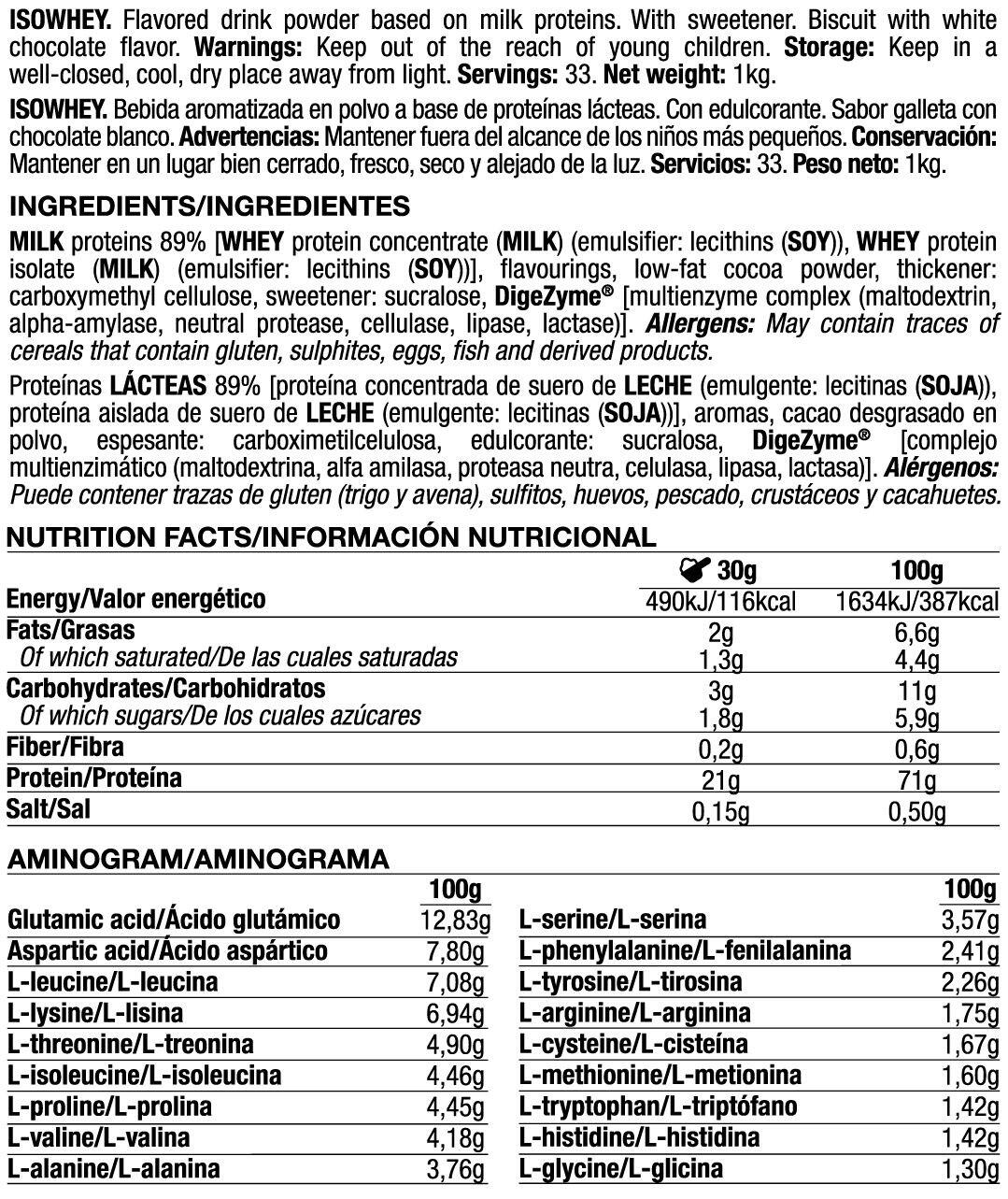 IsoWhey - 1 kg di cioccolato bianco con anelli di cioccolato Quamtrax 2/3