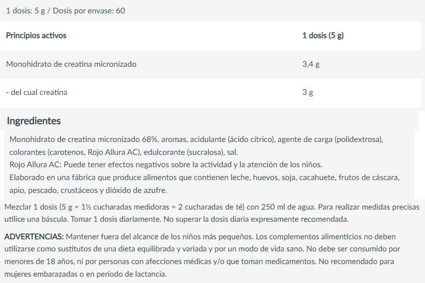 100 % Kreatinmonohydrat – 300 g Orange Biotech USA 5/6