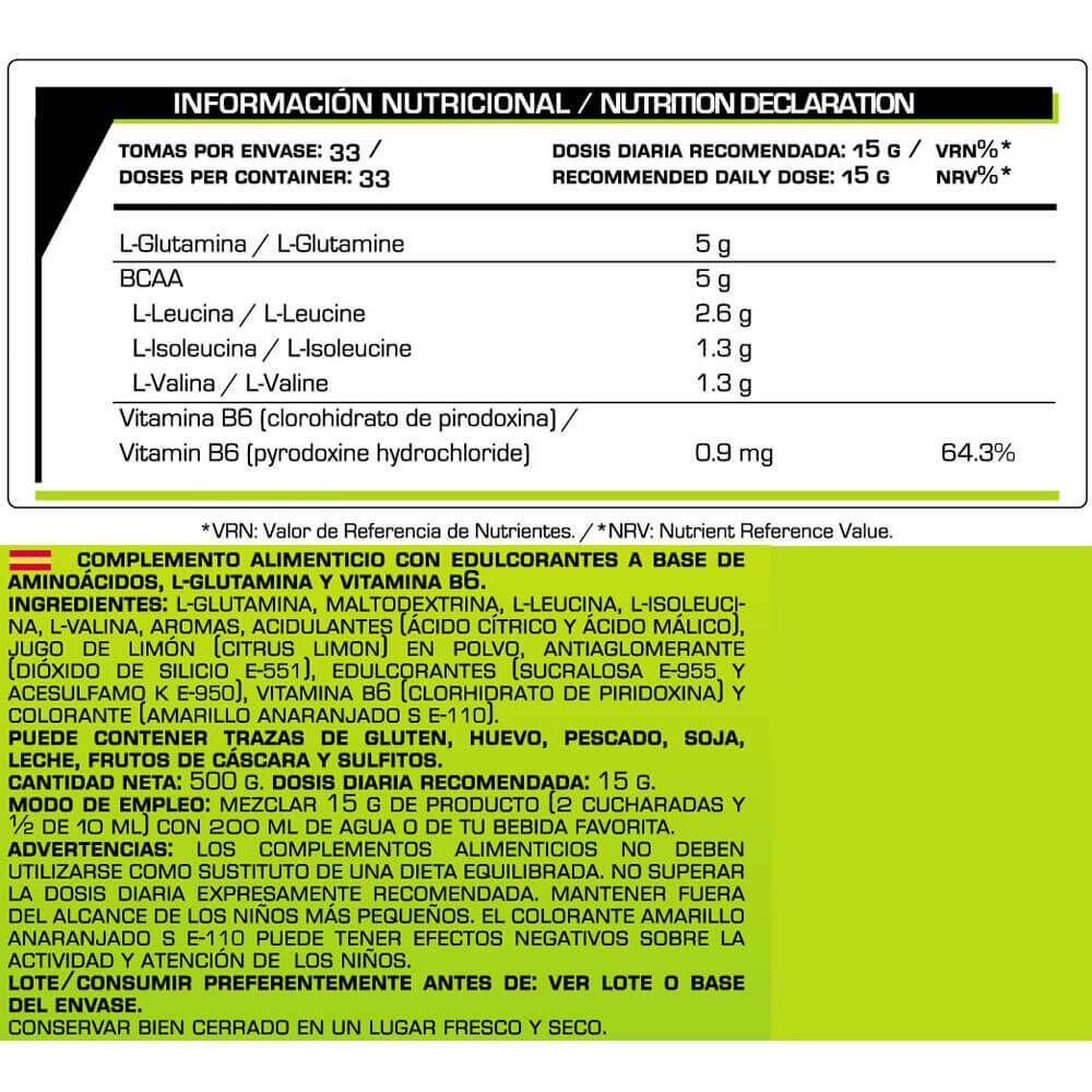 BCAA + Glutamine - 500g Mandarine de Iron Addict Labs 2/3