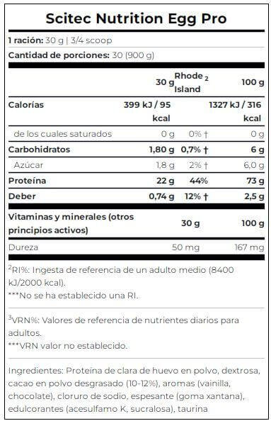 Egg Pro - 900g Chocolate Scitec Nutrition 3/4