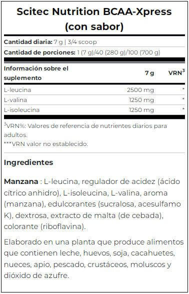 Bcaa - Bcaa Xpress (280g) - Manzana 5/5