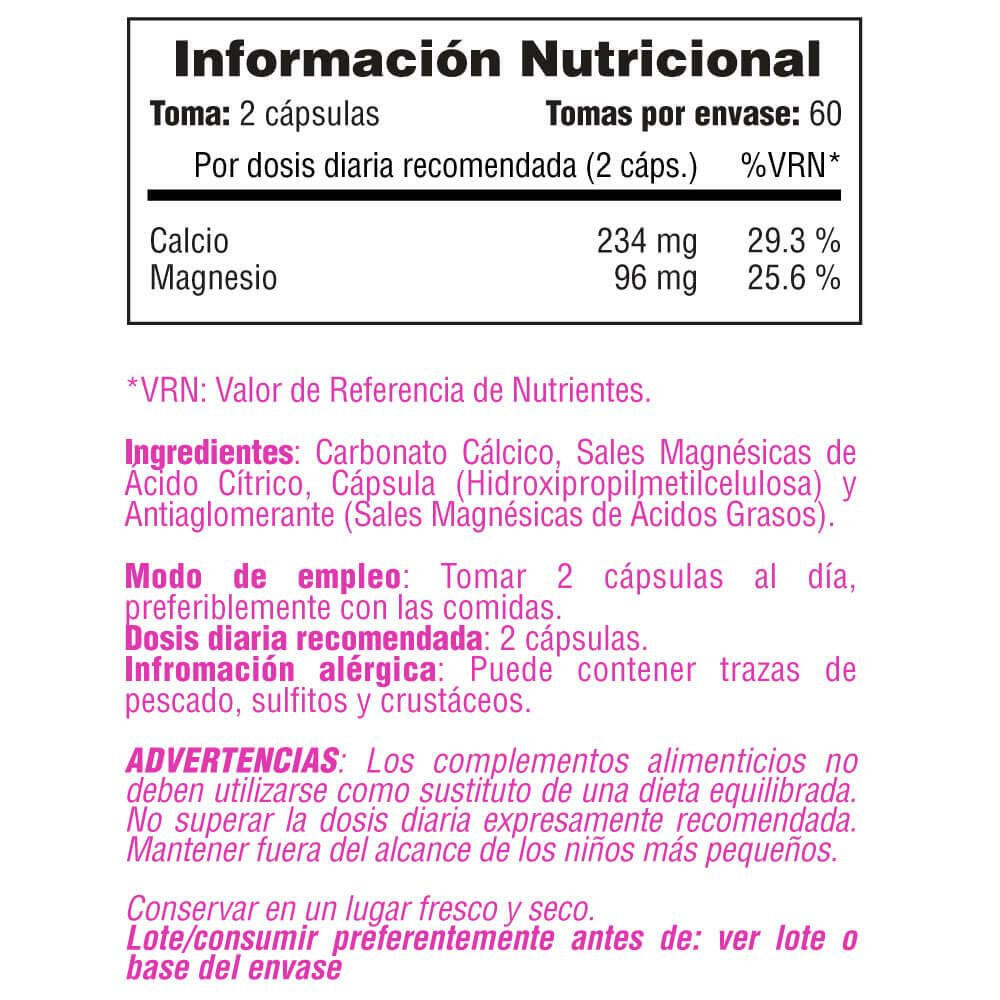 Calcio y Magnesio - 120 Cápsulas Vegetales Smart Supplements 4/5