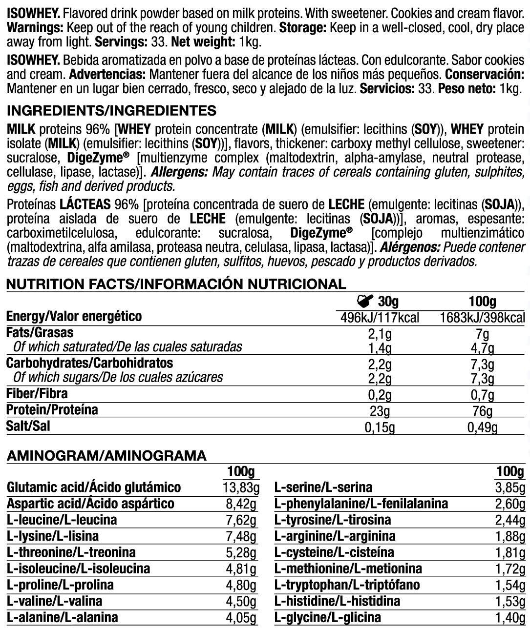 IsoWhey - 1Kg Cookies & Cream Quamtrax 2/3