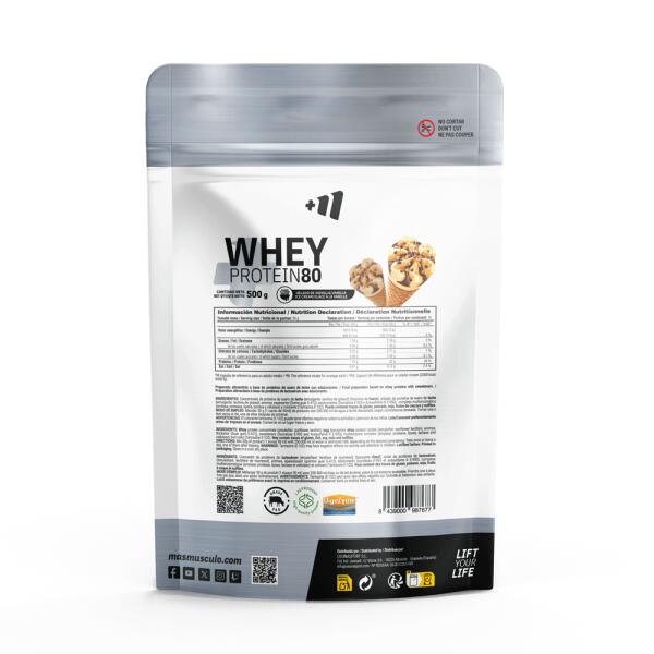 Wei-eiwit 80 - 500 g Vanille-ijs MASMUSCULO 2/4