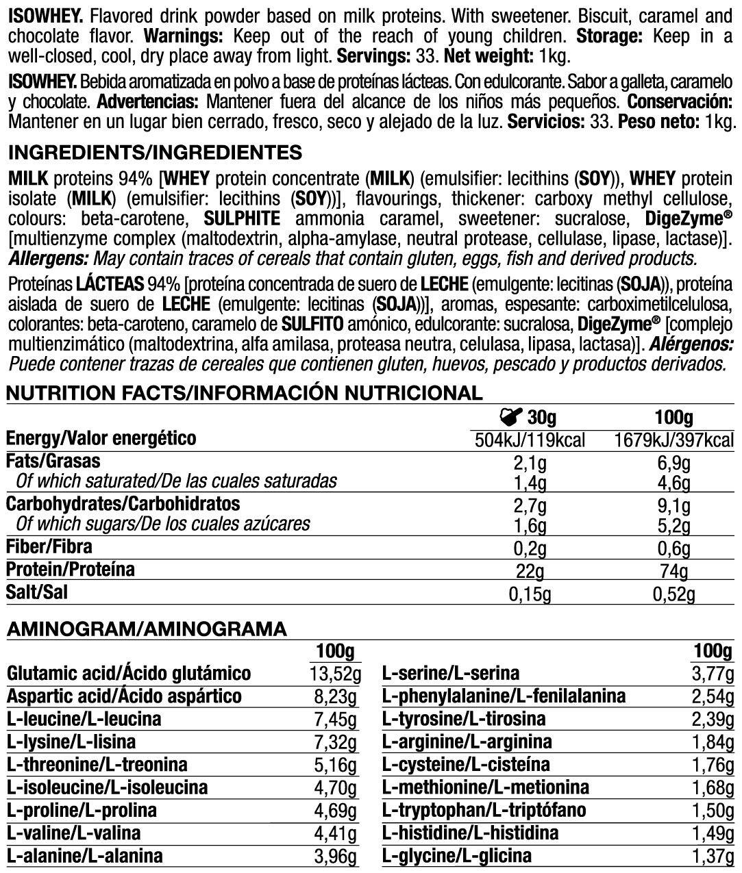 IsoWhey - 1 kg di biscotto croccante al caramello Quamtrax 2/3