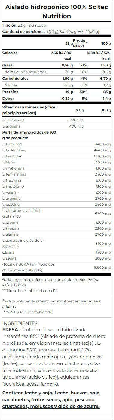 Whey Hydrolysée | 100% Hydro Isolate (2kg) | Fraise 4/5
