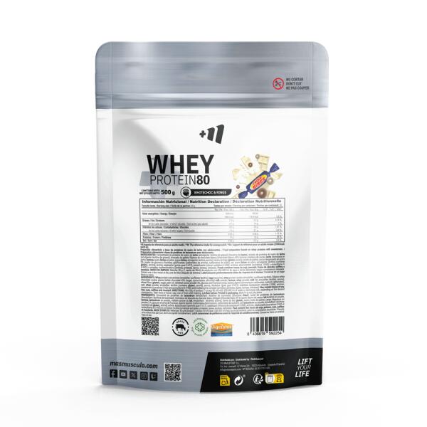 Whey Protein80 - 500g Chocolate Blanco con Choco Rings - Masmusculo 2/6