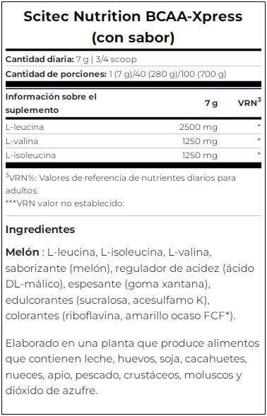 Bcaa - Bcaa Xpress (280g) - Melón 4/5