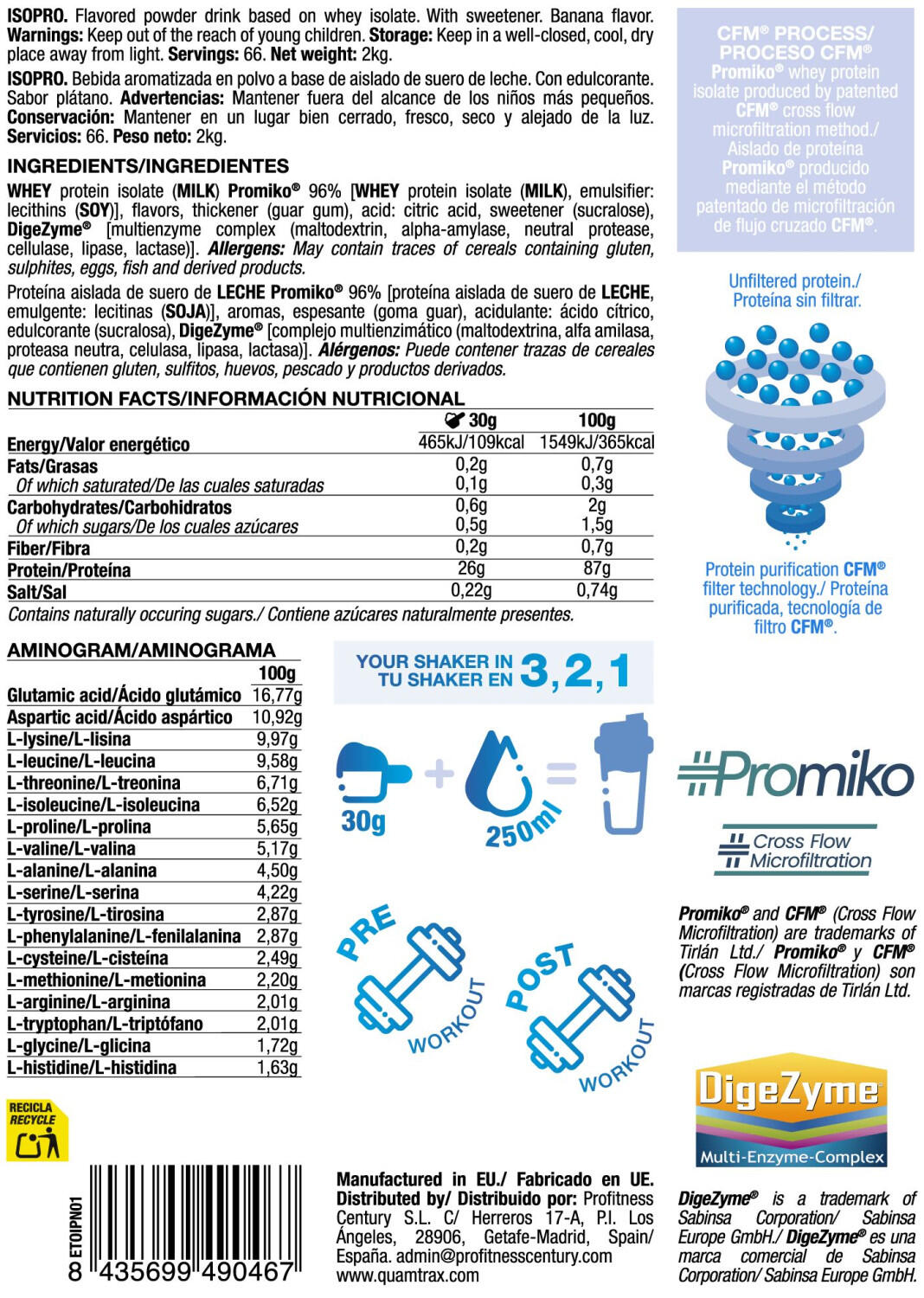 Isopro - 2kg Banane de Quamtrax 5/6