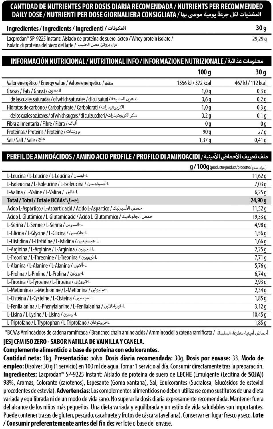 CFM ISO Zero - 1Kg Natillas BIG 4/5