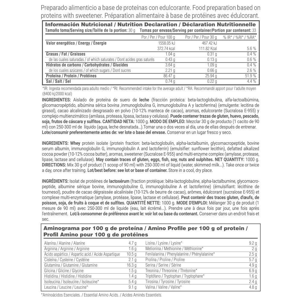 Cfm iso zero - 1kg Chocolat au Lait de MASmusculo 5/6