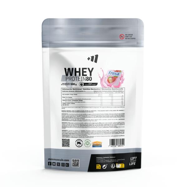 Whey Protein80 - 500g Aardbei MASmusculo 2/6