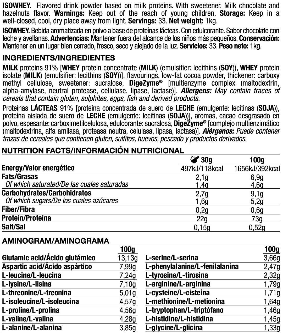 IsoWhey - 1Kg Crema de Chocolate y Avellanas Quamtrax 2/3