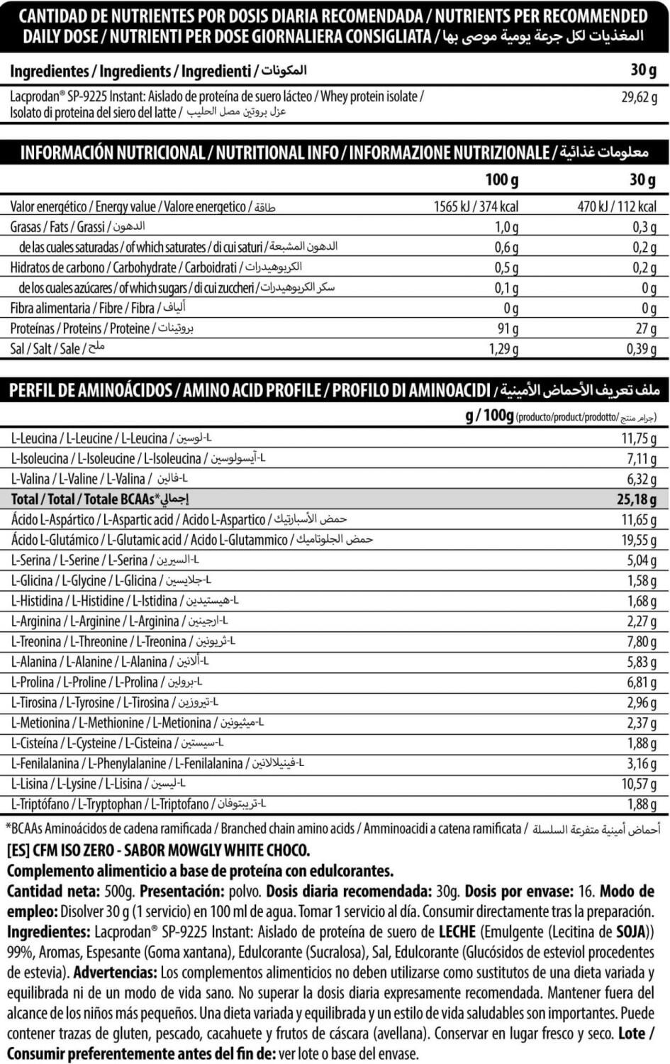 Cfm iso zero - 500g Chocolate branco mougly da BIG 3/4