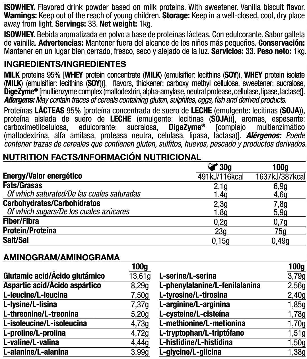 IsoWhey - 1Kg Vainilla con Galletas Quamtrax 2/3