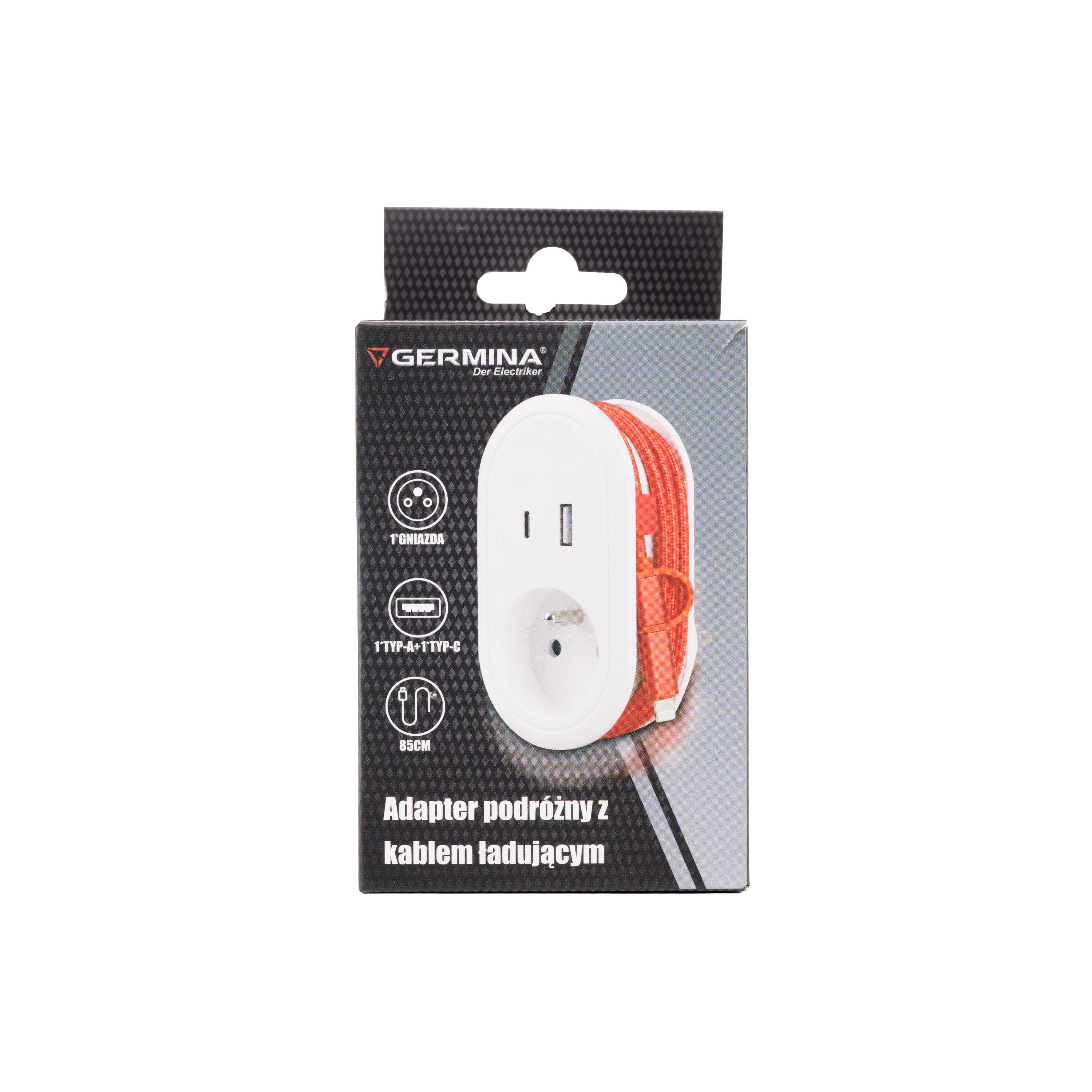 Adapter podróżny z kablem ładującym Germina 7/7