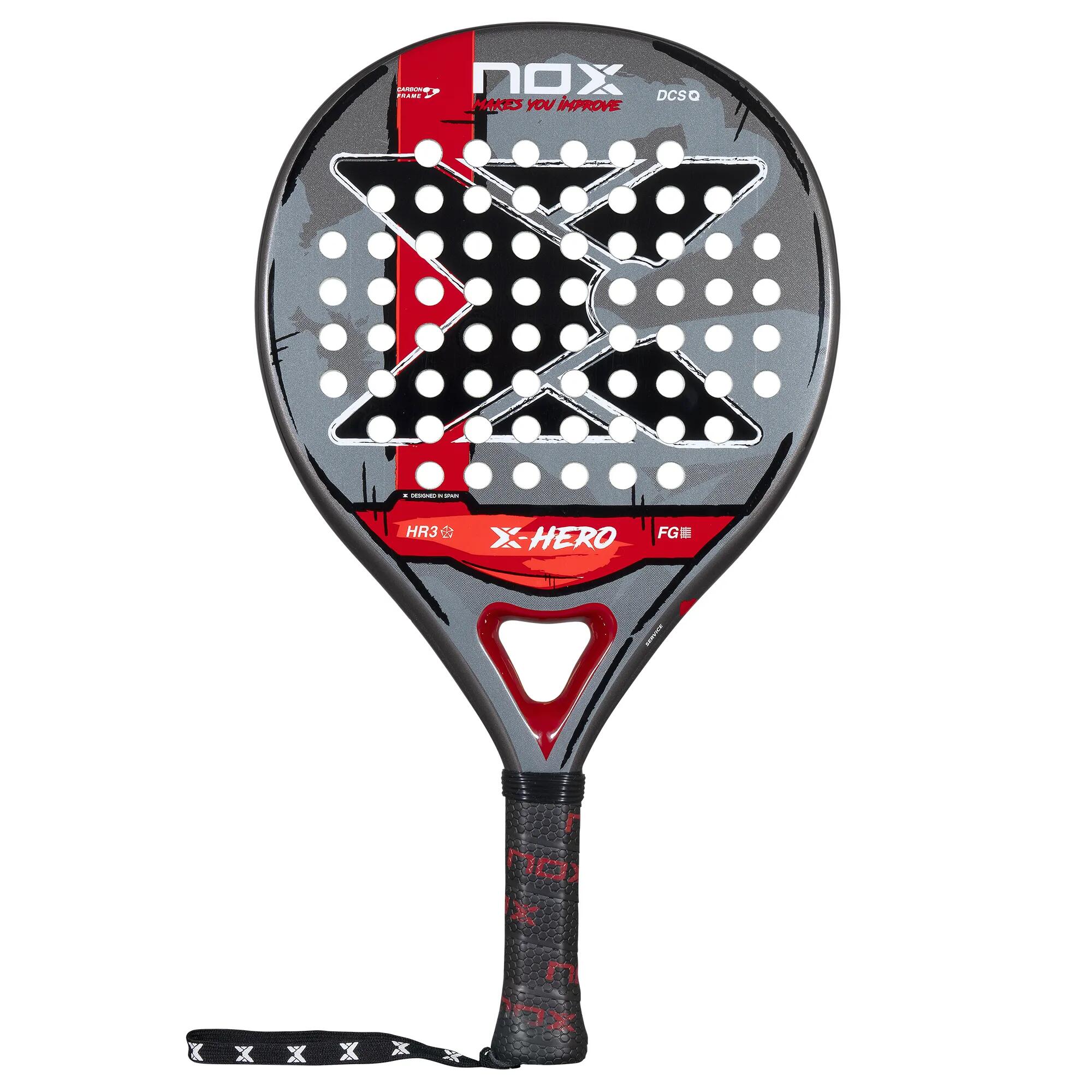 Nox - Raquette De Padel Nox X-hero Red 26 - Raquette De Padel - Gris|noir|rouge - Taille Unique - Decathlon