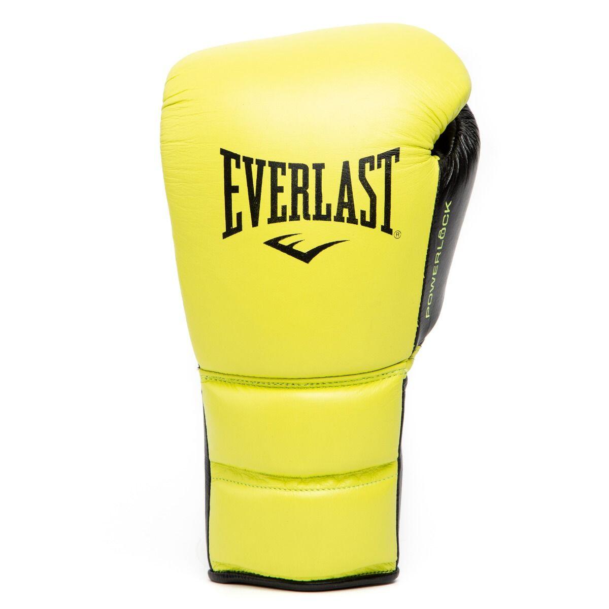 Everlast Powerlock 2 Pro Guantes de Entrenamiento Boxeo | Amarillo Neón | 14-OZ 2/4
