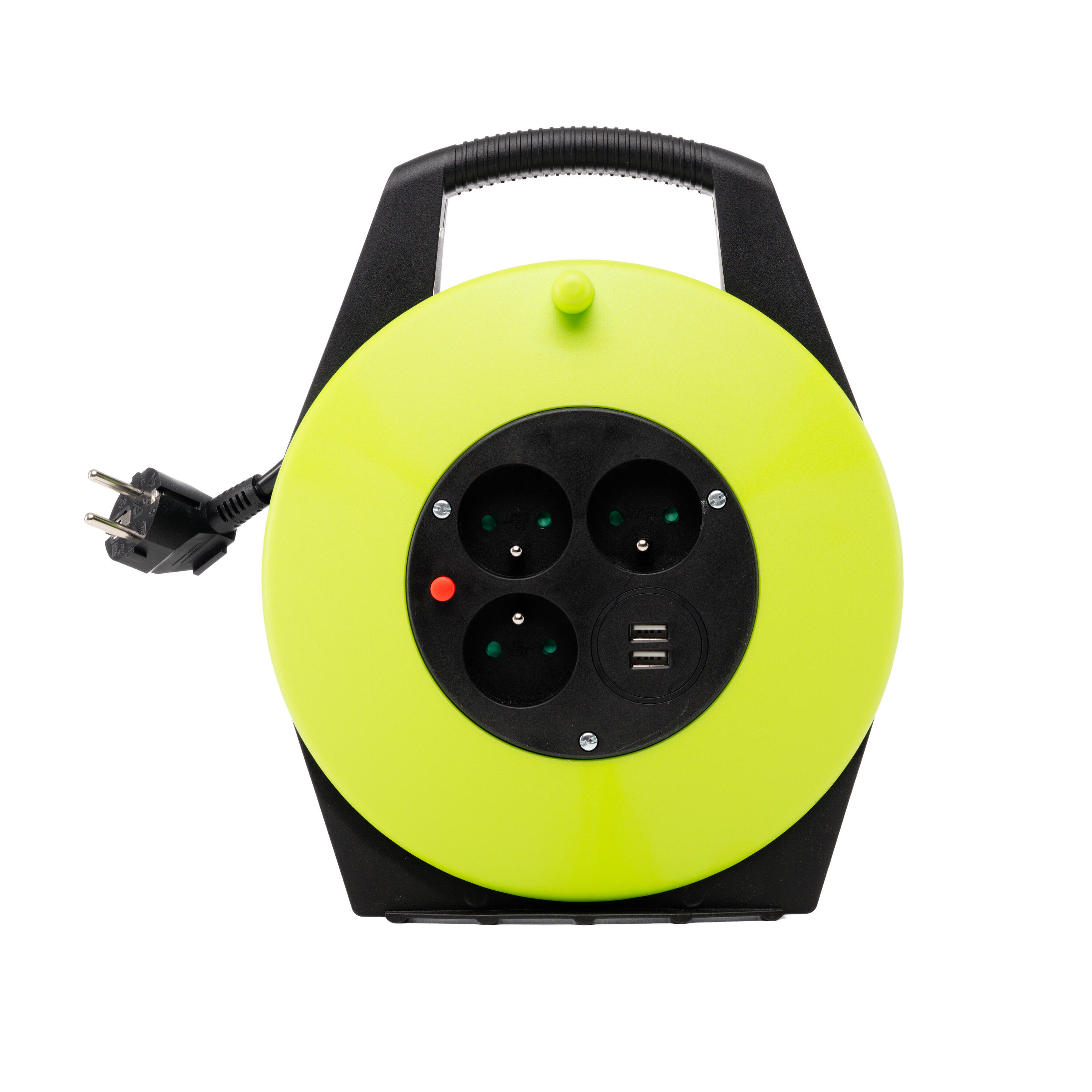 Przedłużacz bębnowy Germina 10m 3x1,5mm2 3gn Z/0 + USB 16A IP20 1szt 3/6