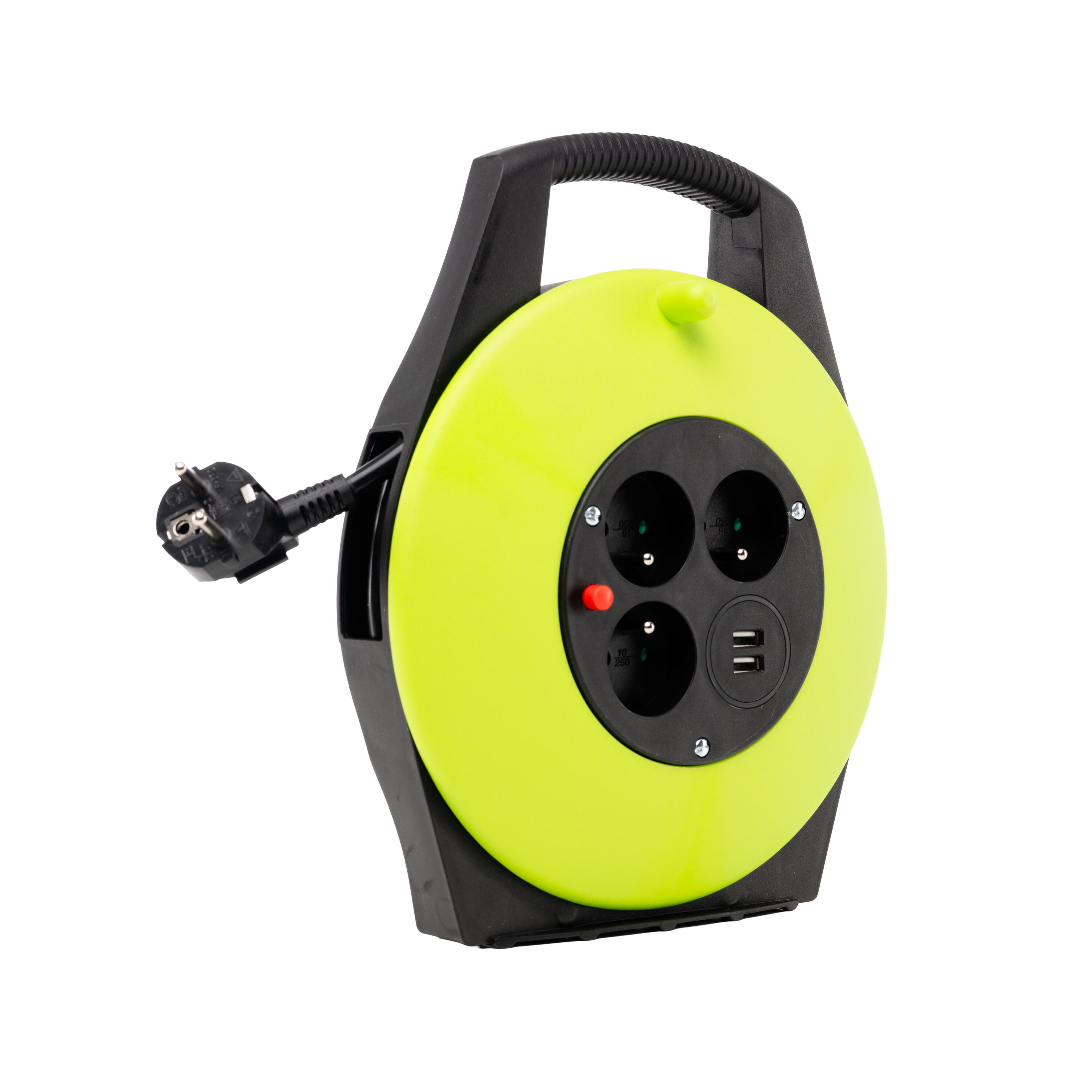 Przedłużacz bębnowy Germina 10m 3x1,5mm2 3gn Z/0 + USB 16A IP20 1szt 4/6