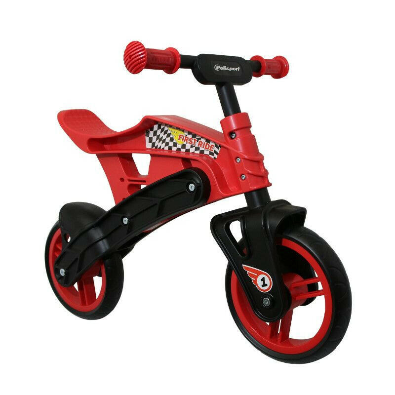 Bicicleta Copii Polisport Balance Bike Off-Road - Rosu-Negru