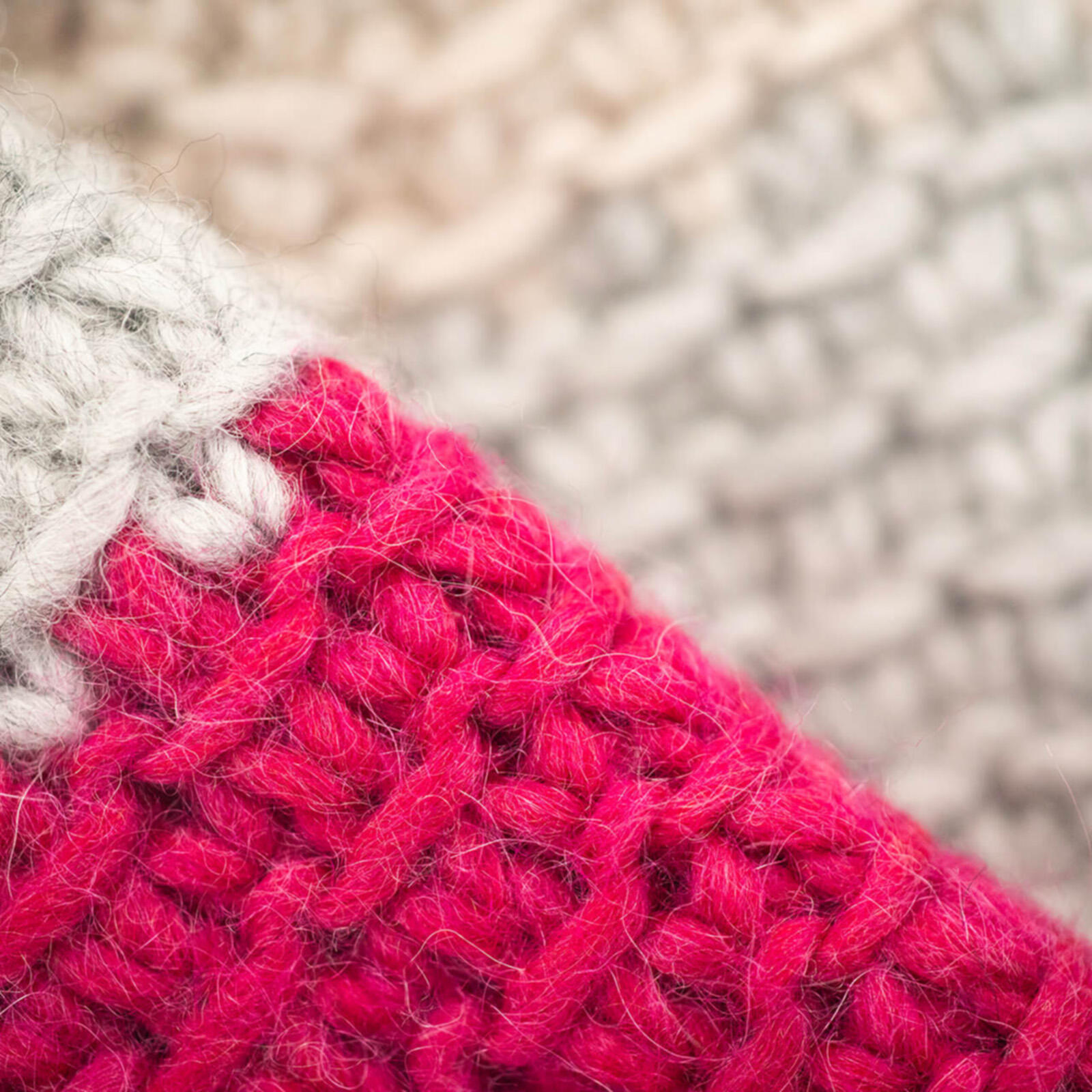 Winter Mütze Nest Trio Grob Strickmütze Unisex Beanie Lamm Merino Wolle 3/5