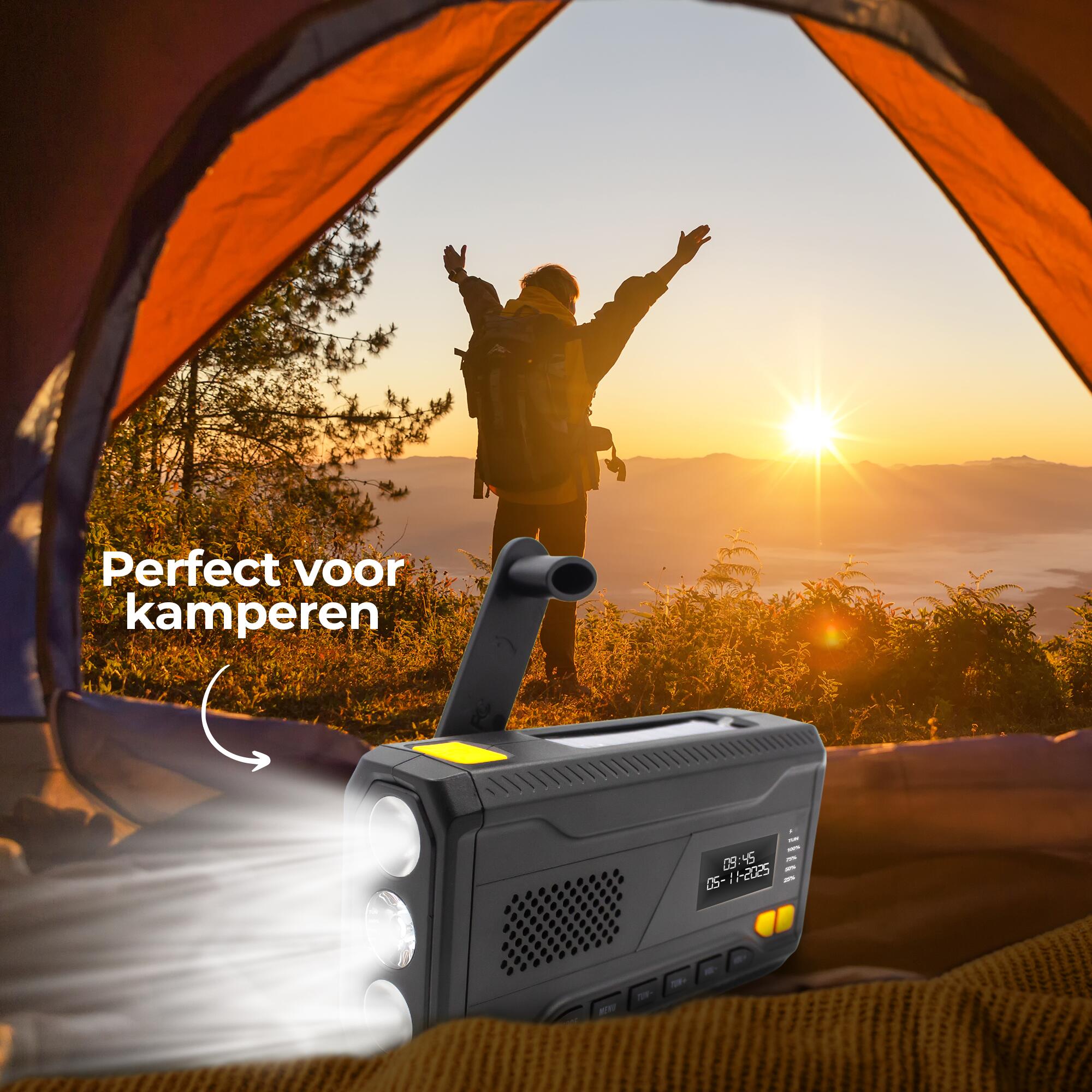 Noodradio - Zonneenergie - DAB+/FM Radio - Zaklamp - Powerbank 2000mAh - SCD2033 4/7