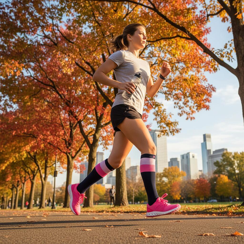 Chaussettes de course à compression, soutien mollet gradué, Classe 2 - 20-30mmHg 3/5