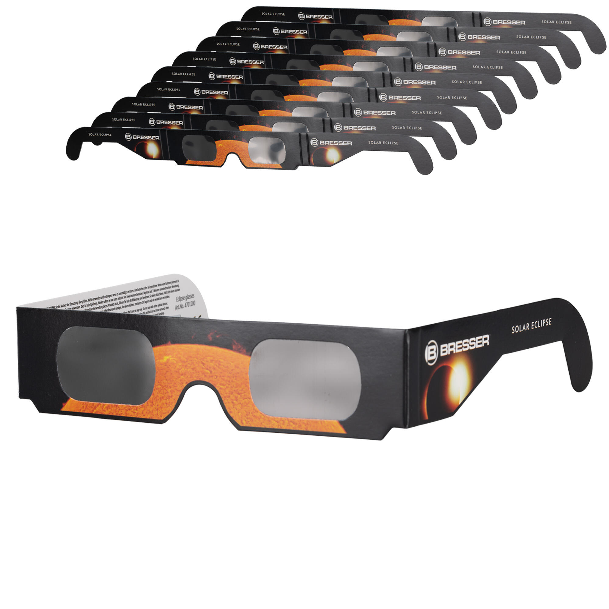 Bresser - Lunettes D'Éclipse Solaire (10 Pièces) - Lunettes De Soleil - Jaune|noir|vert - Taille Unique - Decathlon